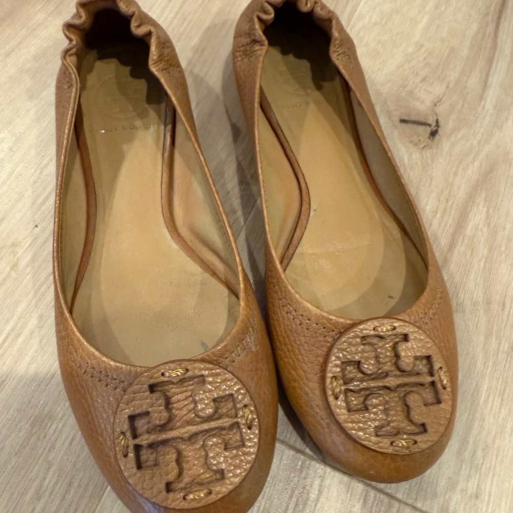 Tory Burch Brown Leather Loafers